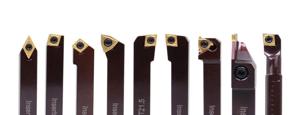 3/8" 9 Pieces/Set, Indexable Carbide Turning Tools and Boring Bar,