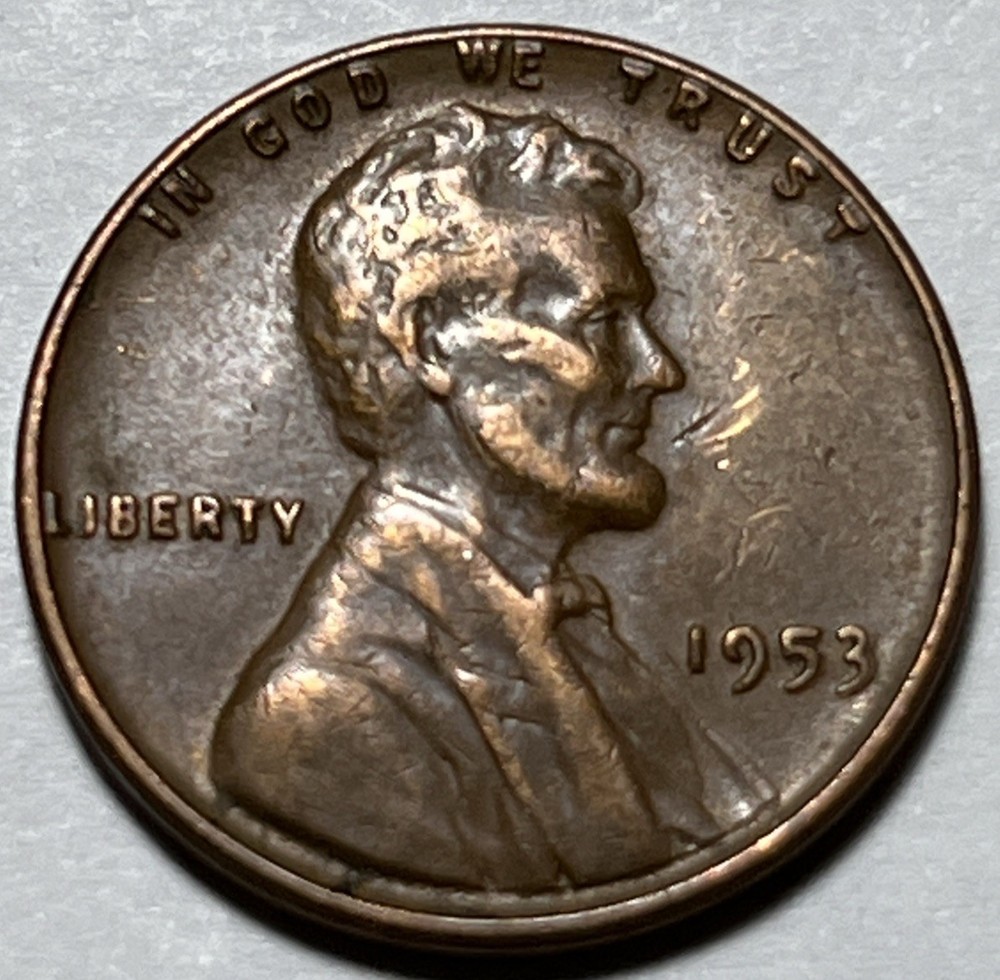 1953 Wheat Penny Error DDO Doubling In Date #2