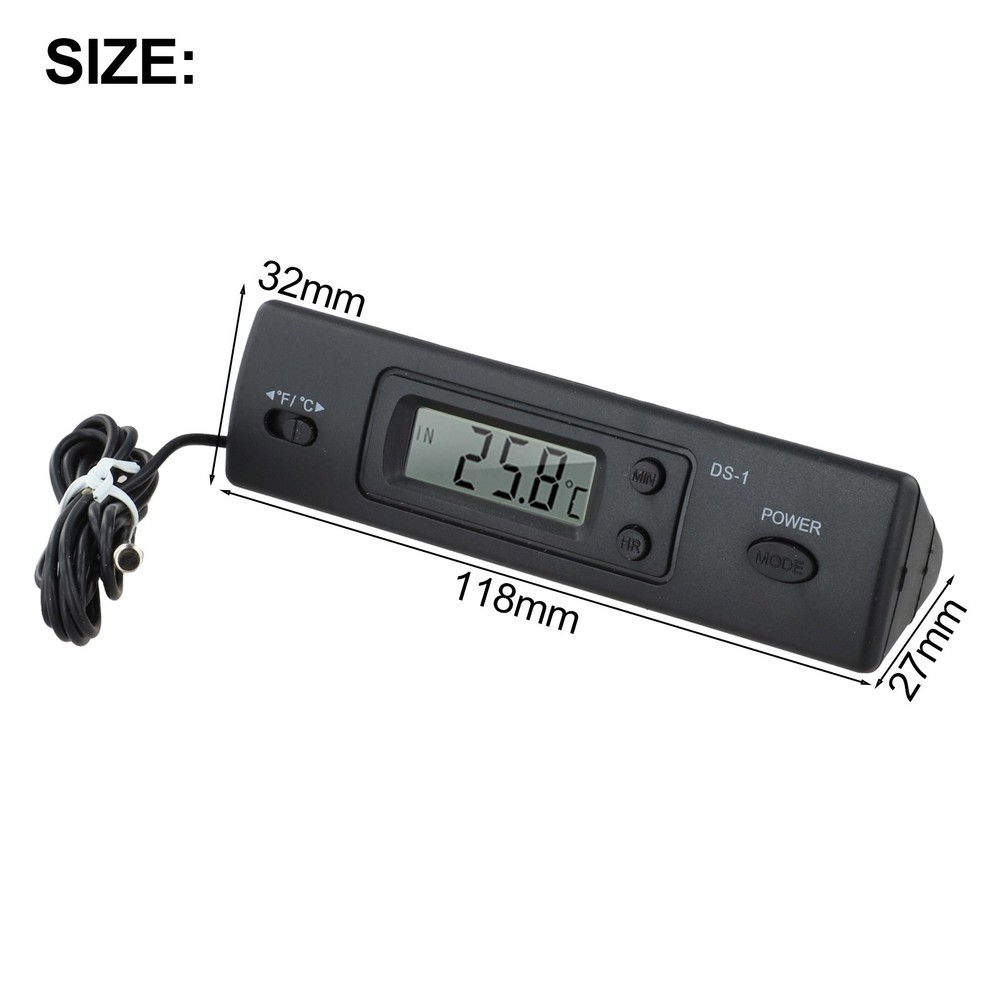 Multi Function Digital Thermometer for Car with Celsius Fahrenheit Display