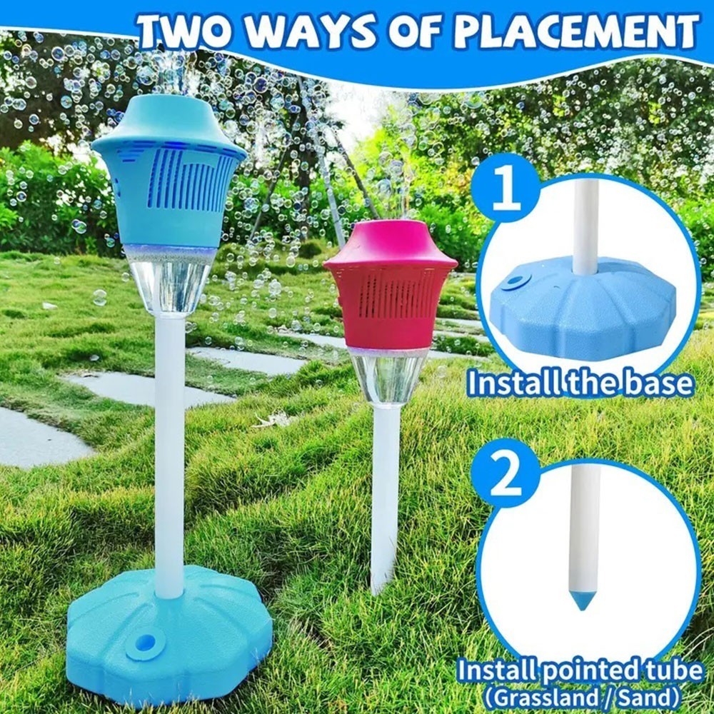 Automatic Color Bubble Machine with Music and Lights - Height Adjustable