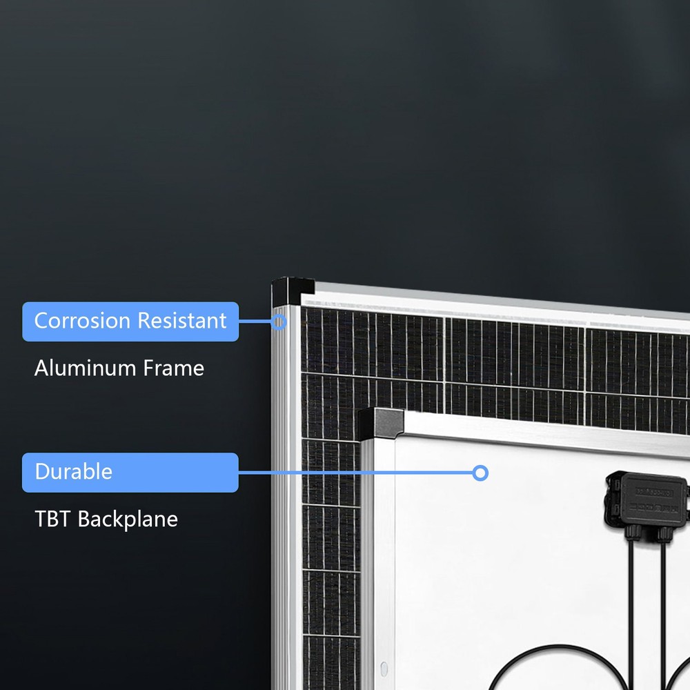 200W Solar Panel 18V Mono N-Type 18BB 25% PV Off-Grid for Battery Power System