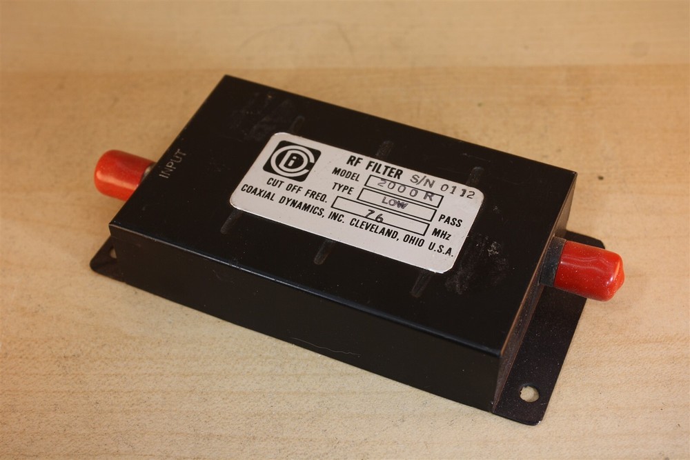 Coaxial Dynamics 2000R Low Pass RF Filter, 76 MHz