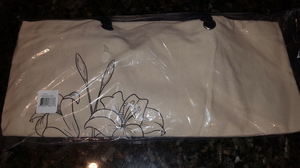 Large canvas Clinique bag