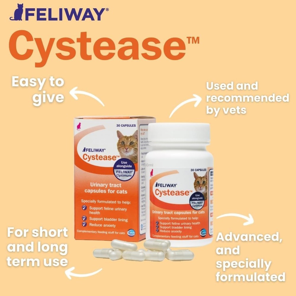 Cystease Advanced Urinary Tract Support for Cats Pot Size: 30 Tablets