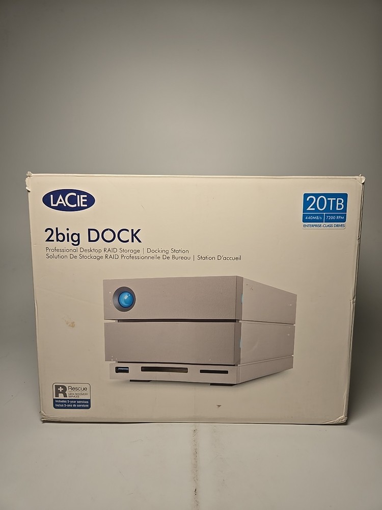 Lacie 2big Dock Thunderbolt 3 Professional RAID Storage 20TB