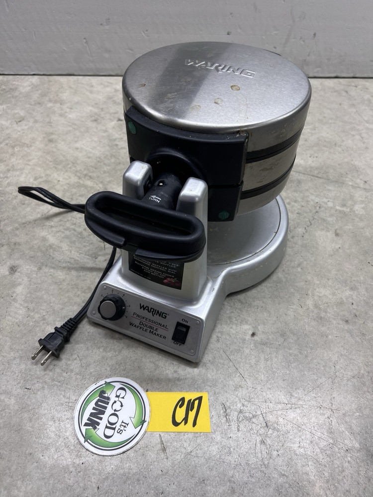 WARING PRO Professional Double Belgian Waffle Maker | WMK600 | Grey | TESTED