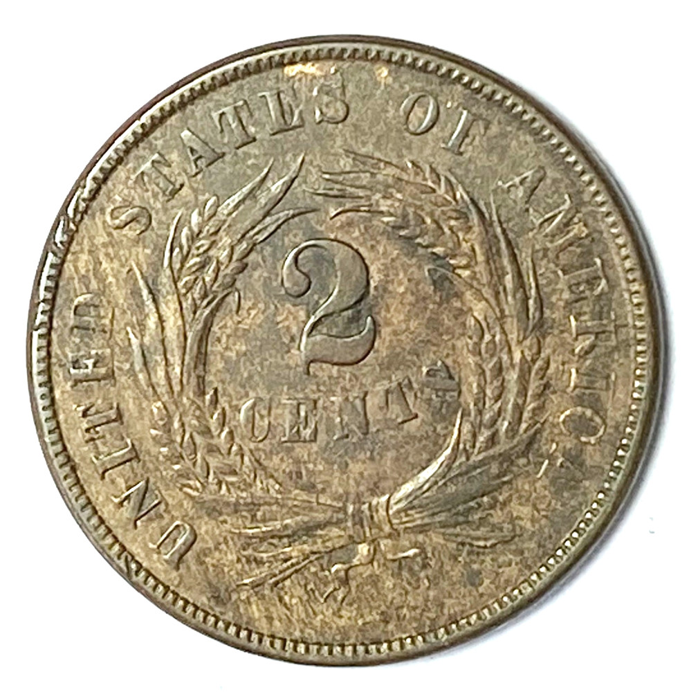 1864 2c Shield Two Cent Piece US Coin