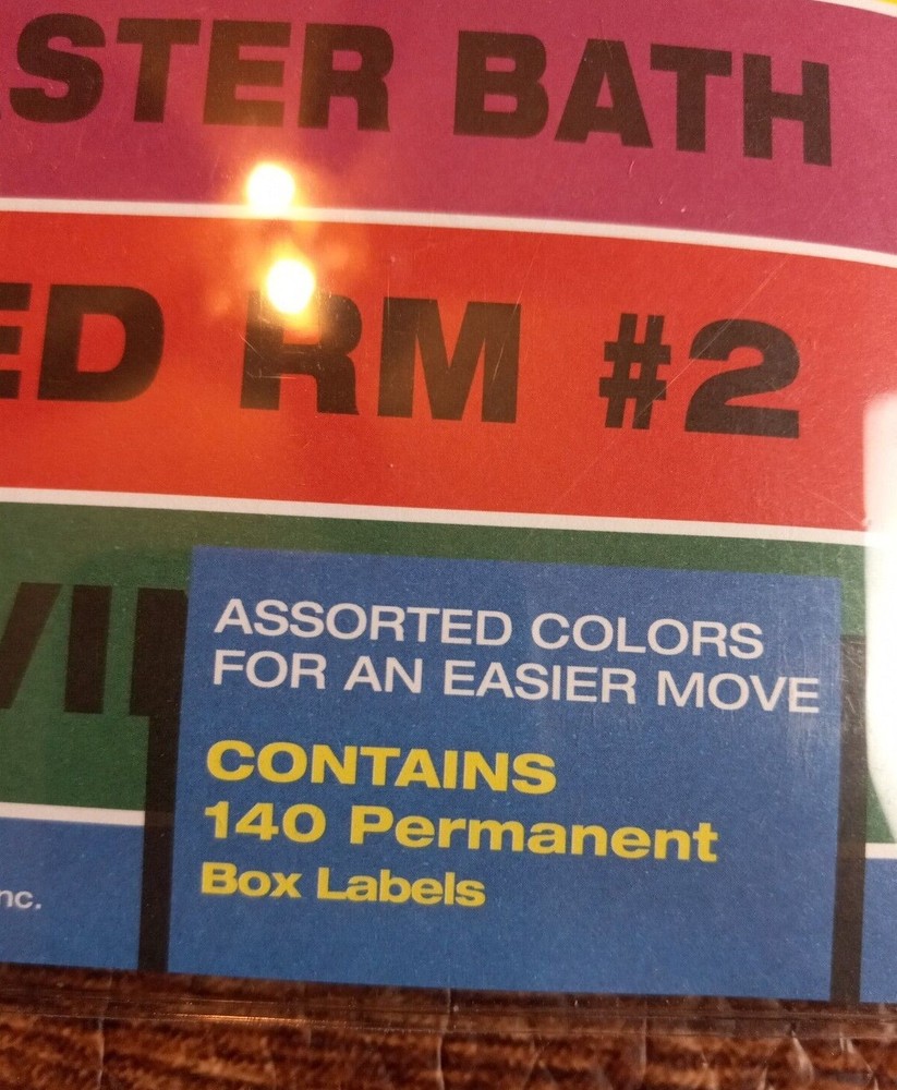CHATEAU Multi-Colored Moving Labels Identify Moving Box Contents 140 Labels