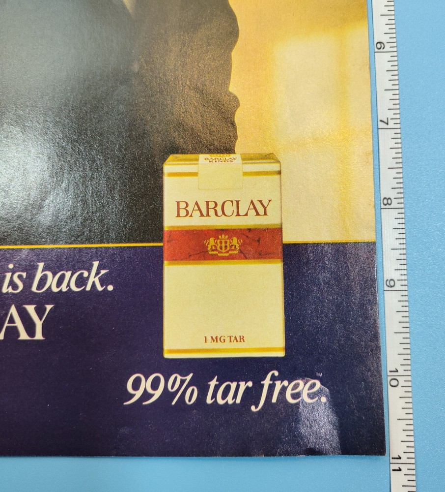 BARCLAY Cigarettes 1983 Vintage Print Ad