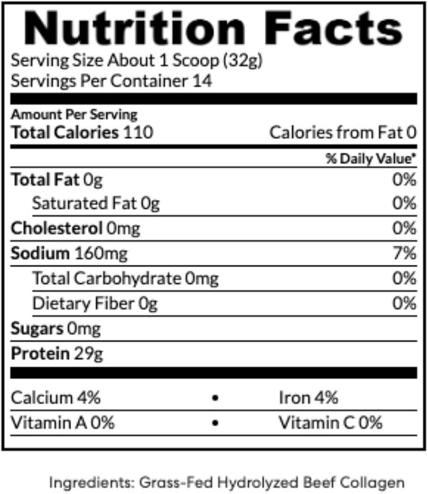 True Nutrit Hydrolyzed Collan Powder - Grass Fed, Pasture-Raised Beef