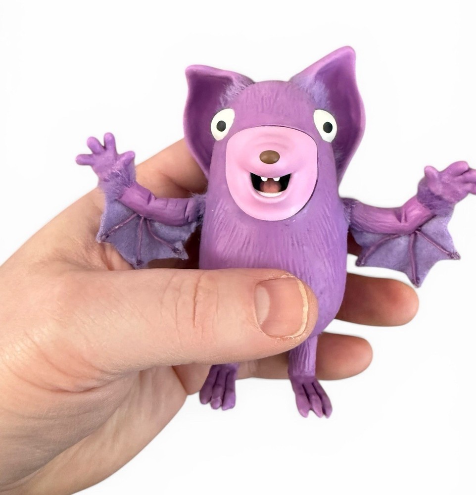 Norman Picklestripes TV Screen Used Bat Stop Motion Puppet, Faceplates & Blinks