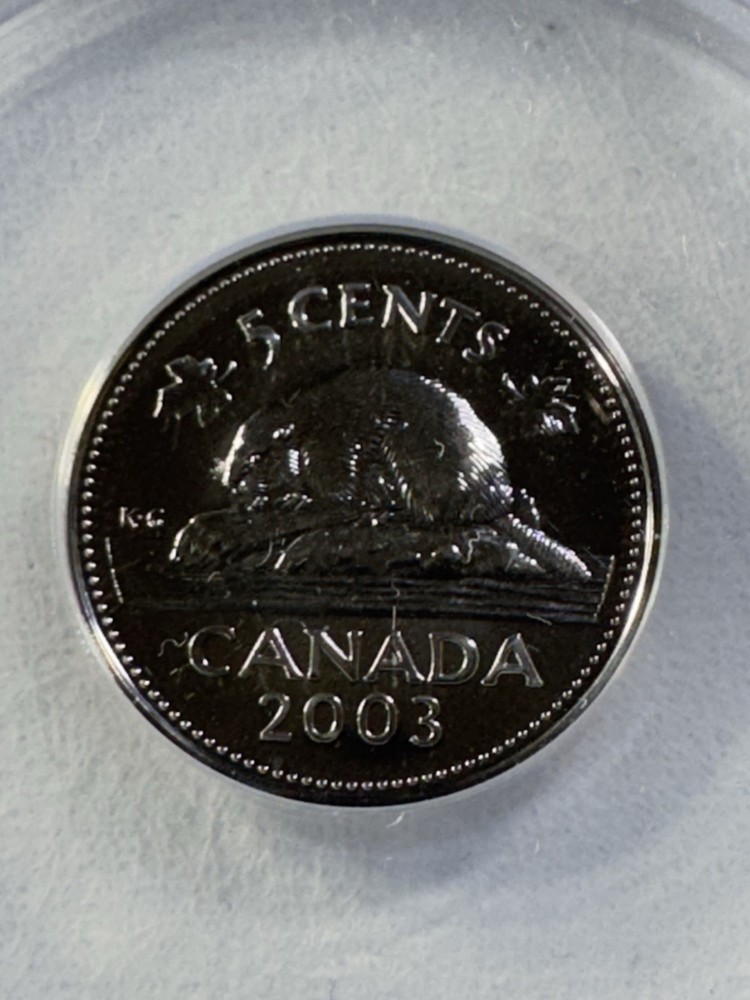 2003 Canada 5 Cents Graded MS 68 by ANACS