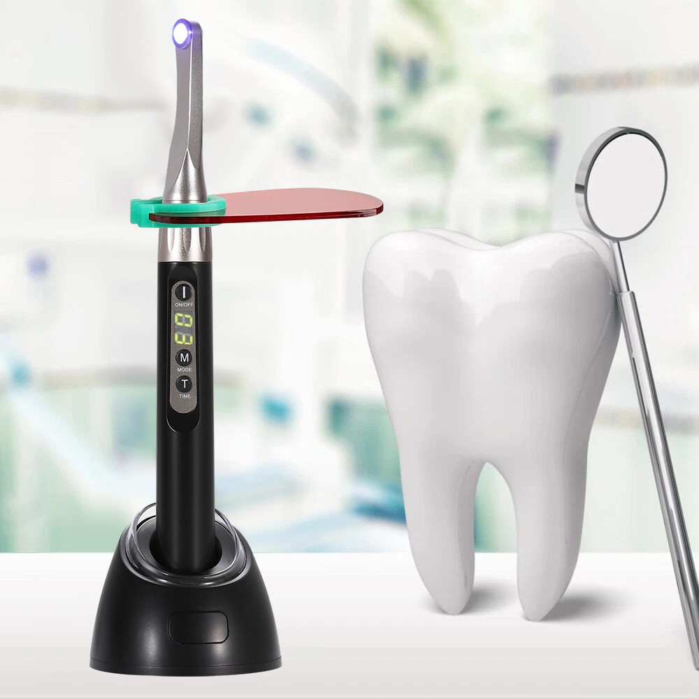 Dental Wireless LED Curing Light Lamp 1 Second Curing Plus iLED 2500mw/cm²