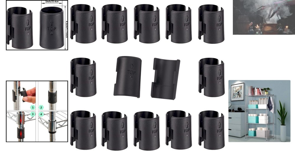 Durable 26 Pack Wire Shelf Lock Clips - Perfect Replacement for 1" Post Shelving