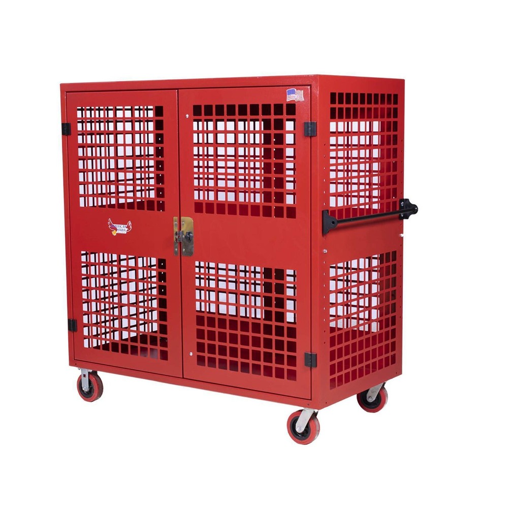 Security Cart 48" x 54" x 25" | Rolling, Adjustable Shelf Security Truck