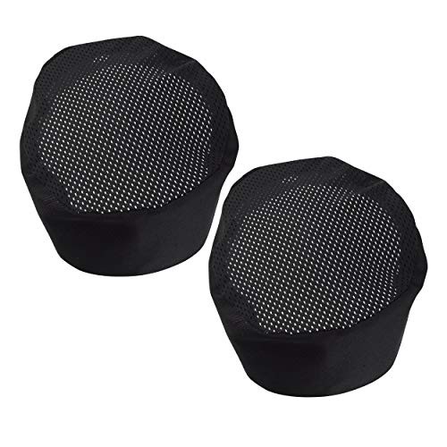 Chef Skull Cap – Adjustable & Breathable Mesh Chef Hats for Men One Size Black