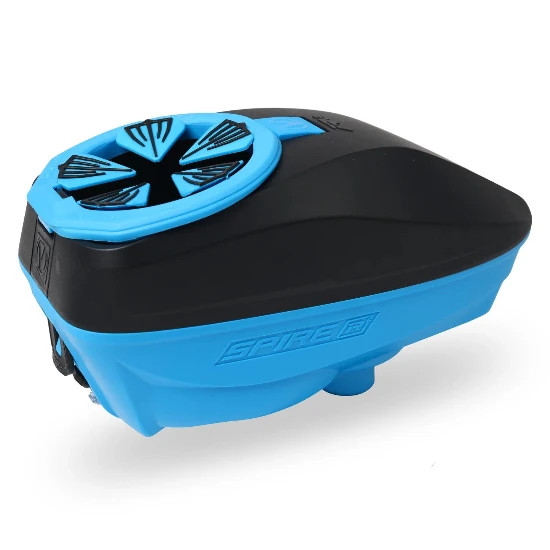 Virtue Spire iR2 Paintball Loader - SE Black/Cyan