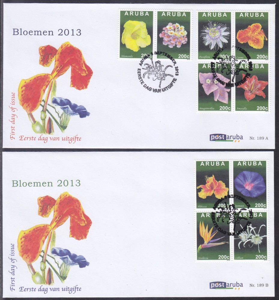 Aruba Issue FDC 2013 (189) Flowers