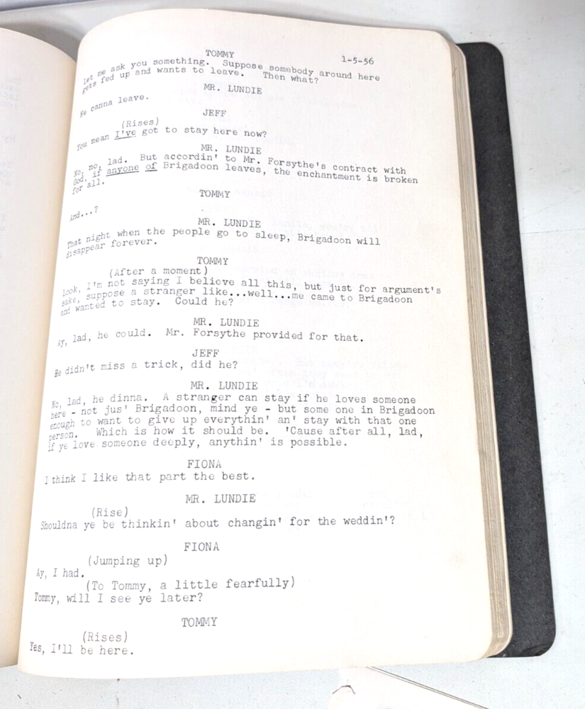 Brigadoon Playscript Vancouver B.C. Civic Theater Society