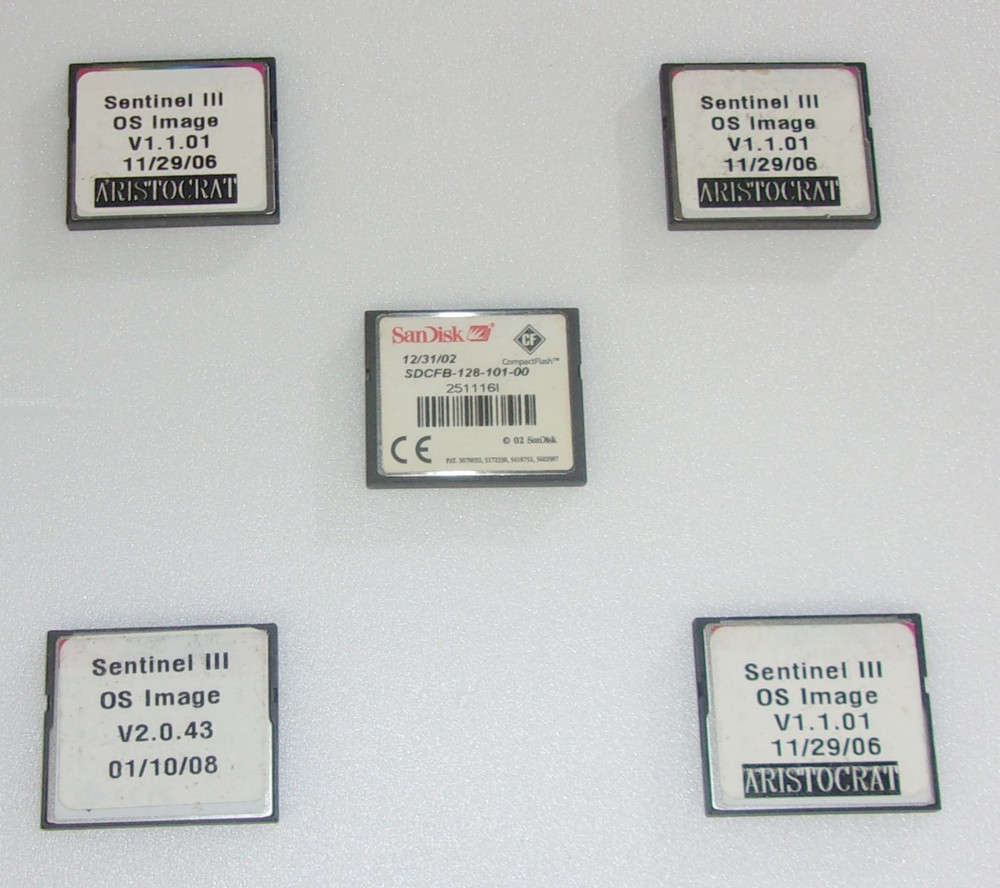128 MB CF CARD (PACK OF 5 CARDS) (RANDOM SOFTWARE SYSTEM PULLS) - FREE SHIPPING