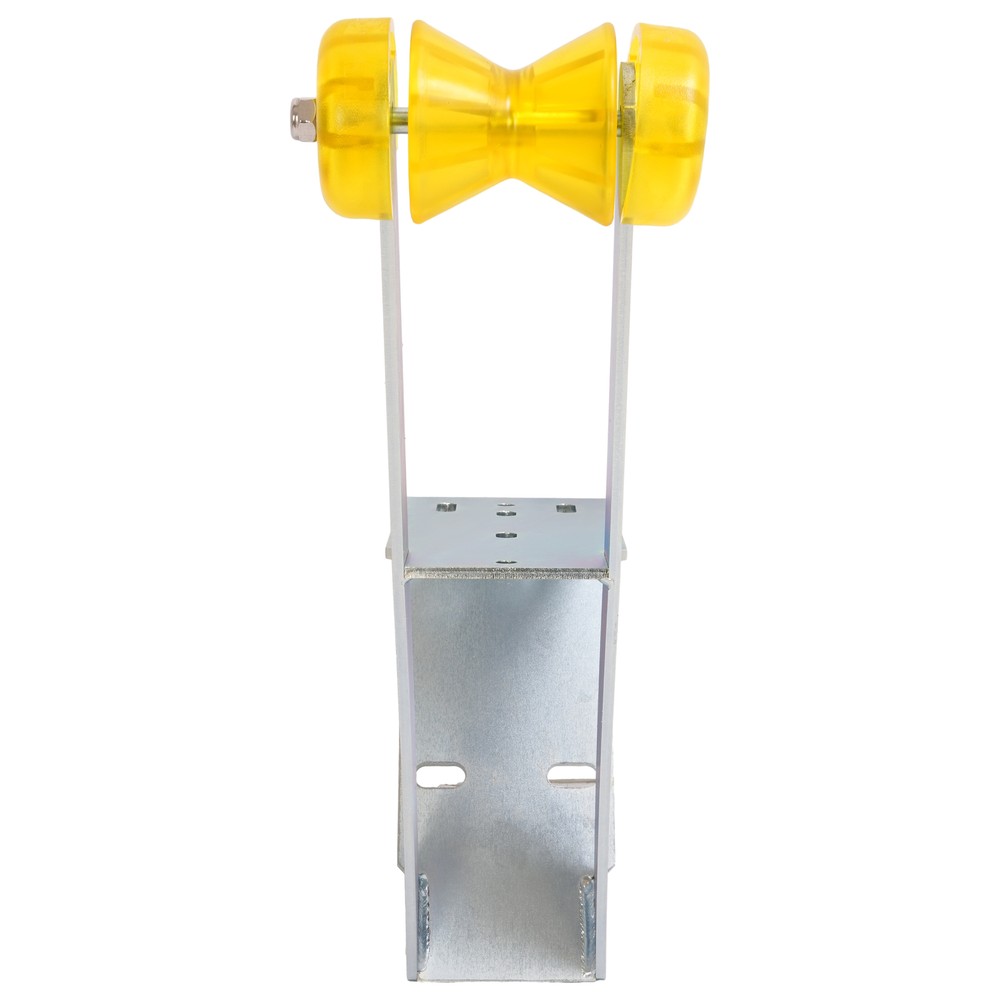 Galvanized Boat Trailer Winch Stand Seat with Yellow Roller For Winch Posts