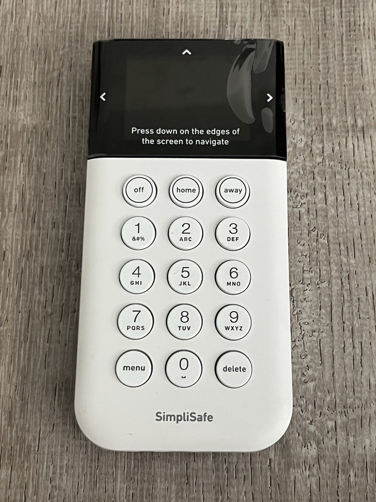 SimpliSafe SSKP3 Security Keypad Remote White Wireless
