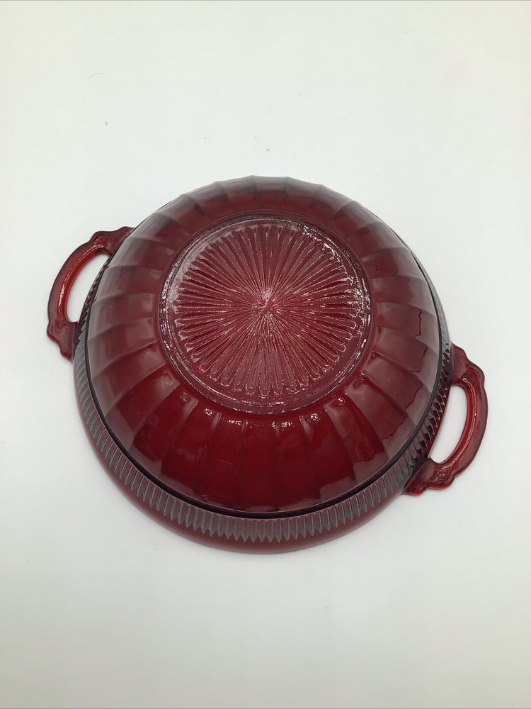 Anchor Hocking Ruby Red Coronation Bowl Small