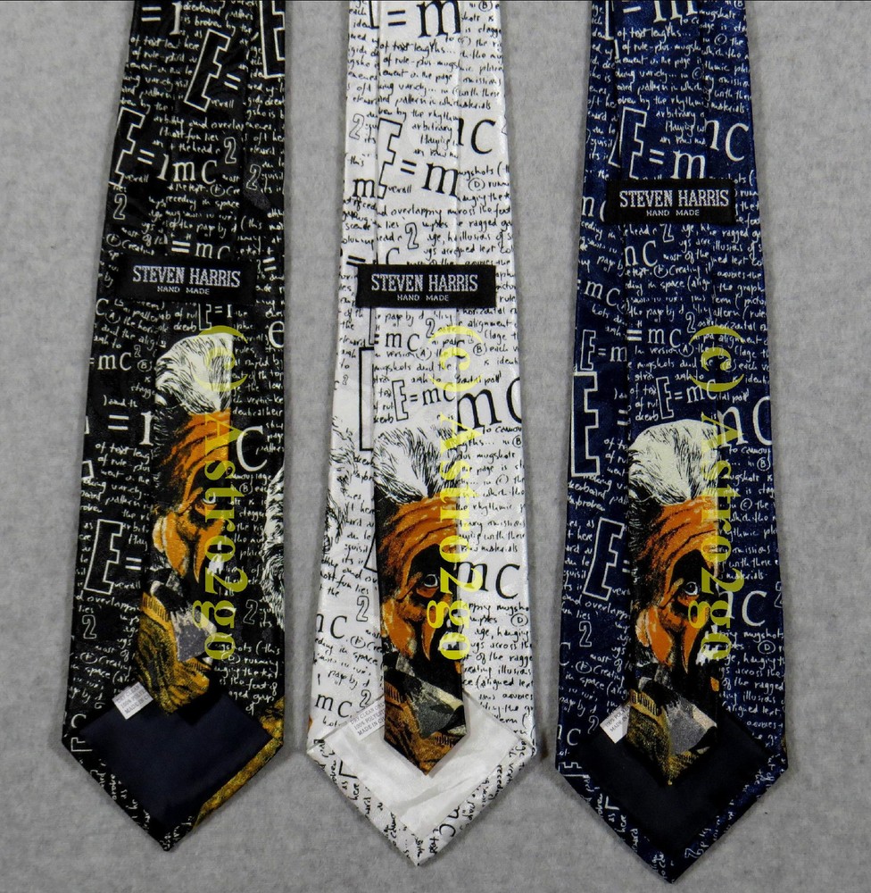 ALBERT EINSTEIN E=MC2 SCIENCE PHYSICS TEACHER CLASSROOM Steven Harris Necktie