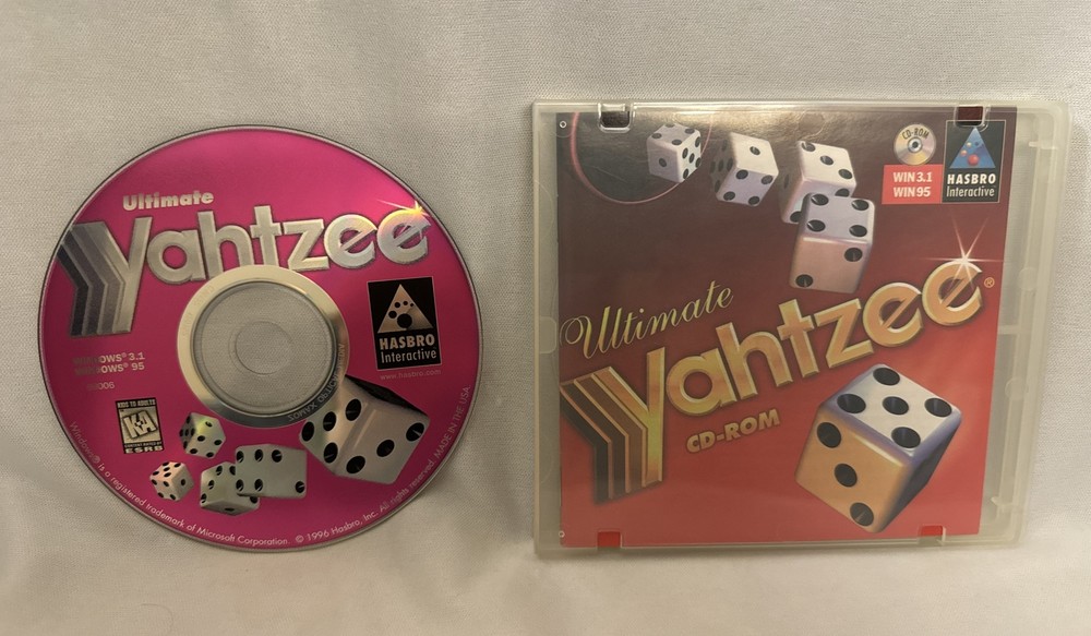 Hasbo Ultimate Yahtzee Interactive CD-ROM Game for Windows 3.1/95 # 99006