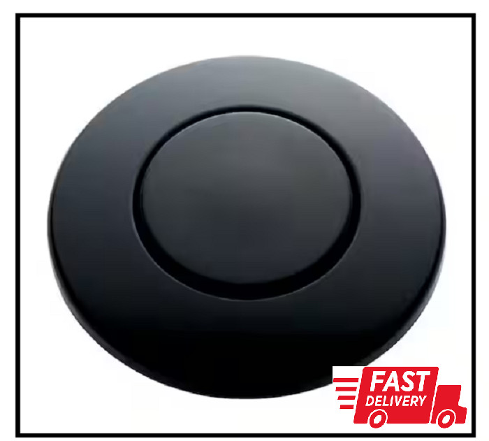 Garbage Disposal Sink-Top Air Switch Push Button in Matte Black for Insinkerator