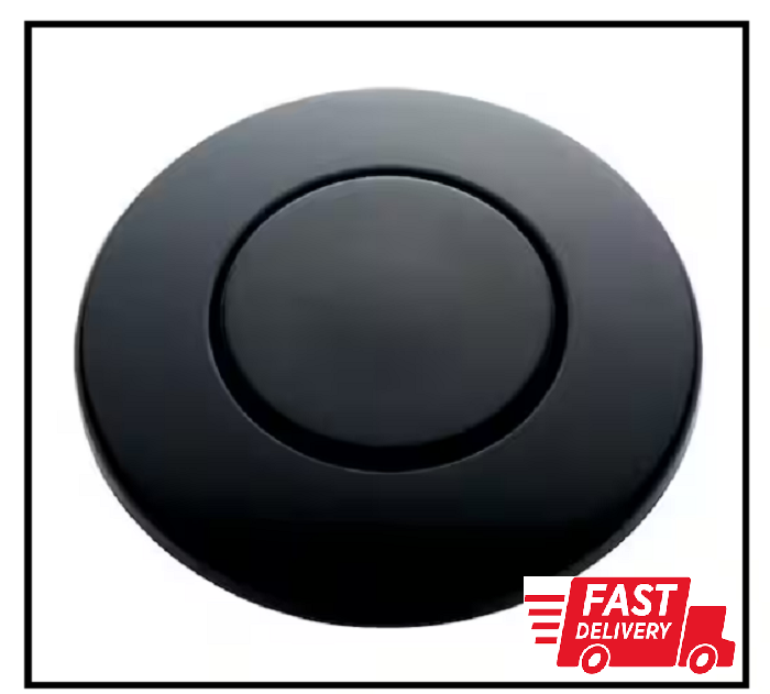 Garbage Disposal Sink-Top Air Switch Push Button in Matte Black for Insinkerator