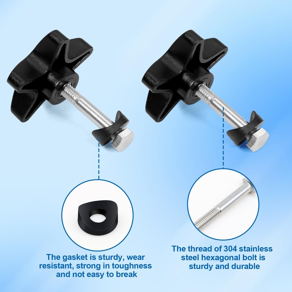 Yasdyri Rollator Walker Replacement Knobs for Wheels 2 Set Black