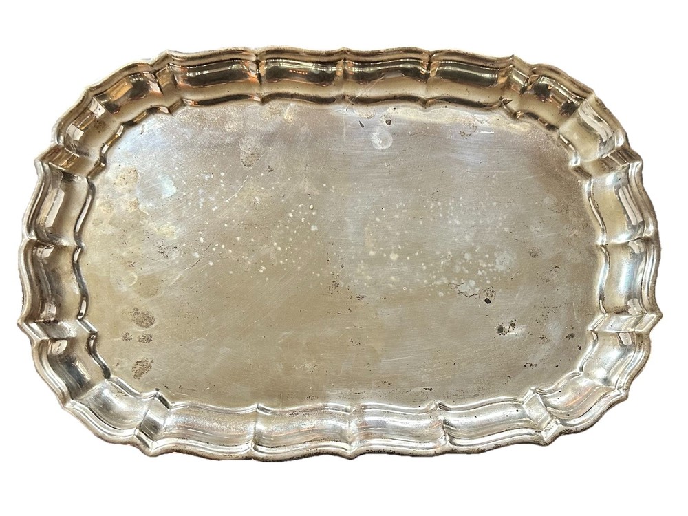 Reed & Barton .925 Sterling Silver Chippendale Oval Tray