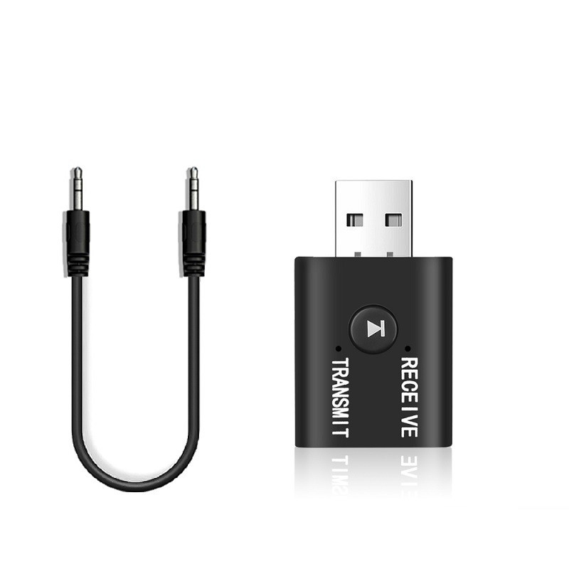 Wireless USB Bluetooth 5.0 Audio Transmitter Receiver Adapter 3.5mm For TV Car