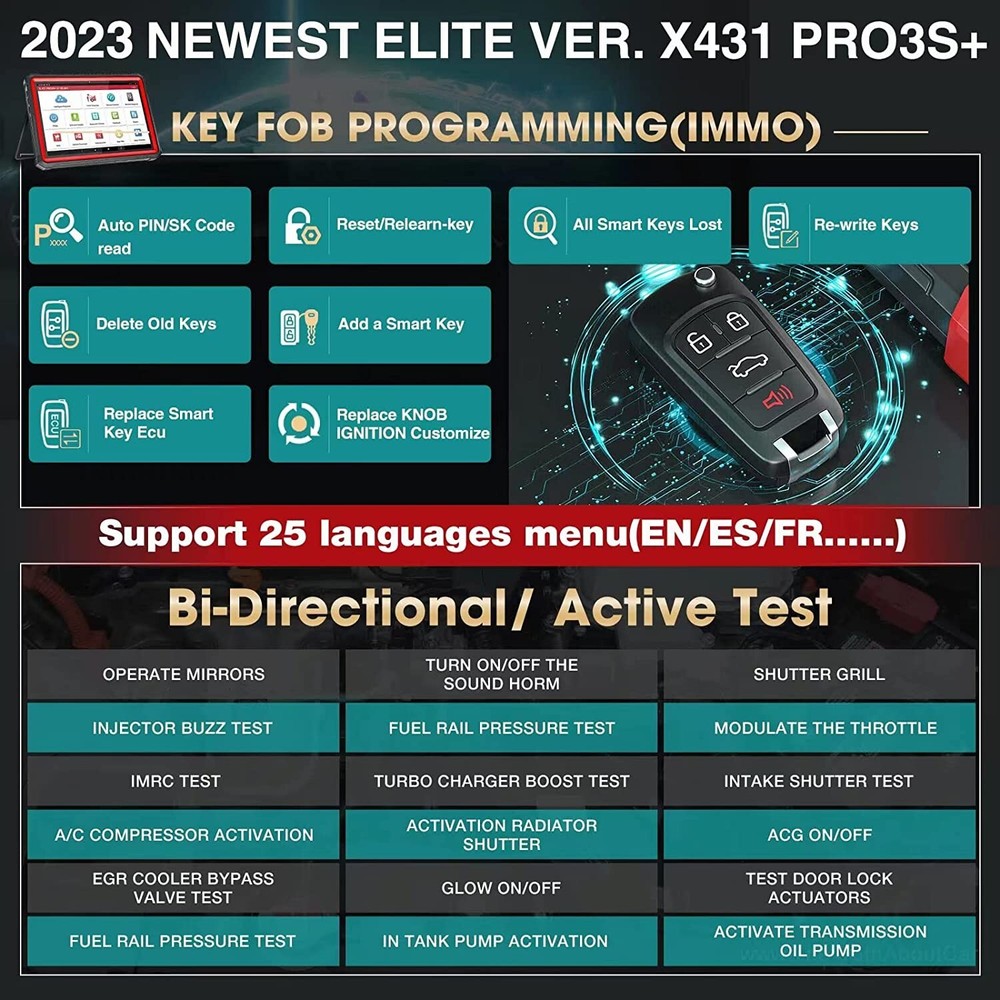 2025 LAUNCH X431 PRO3S+ PRO 5 Car Diagnostic Scanner Tool Programming Key Coding