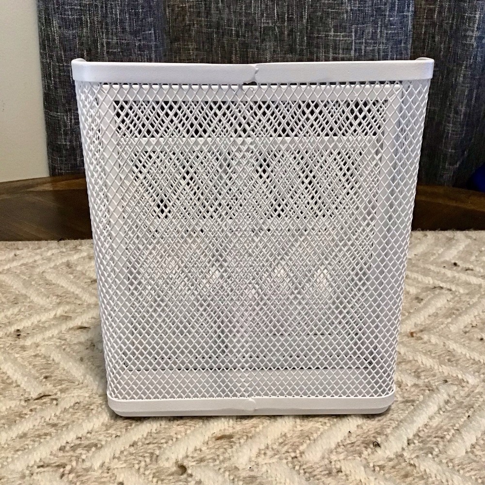 Bright Room White Mesh Desktop Organizer 7”x7”x6”Deep