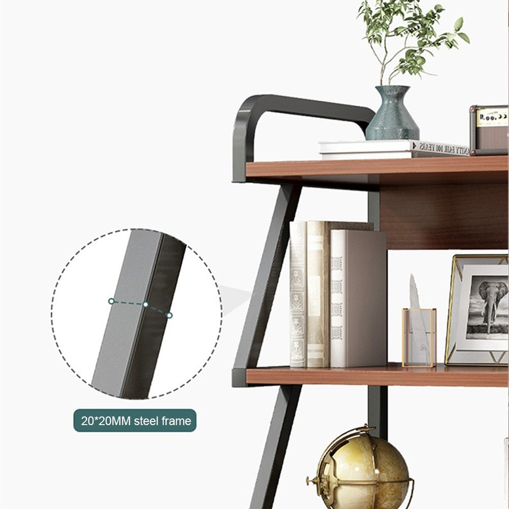 3 Tier Rolling Shelf Stand Multi-functional Storage Open Shelf For Home Office