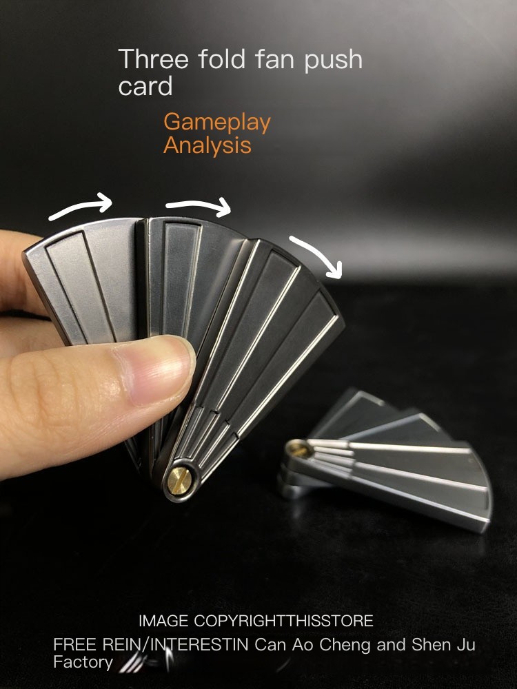Magnetic Folding Fan Push Card – EDC Decompression Toy