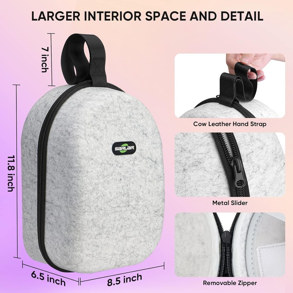 Eco-Friendly Hard Case for Oculus Quest & PS VR2 with Removable Zipper Design