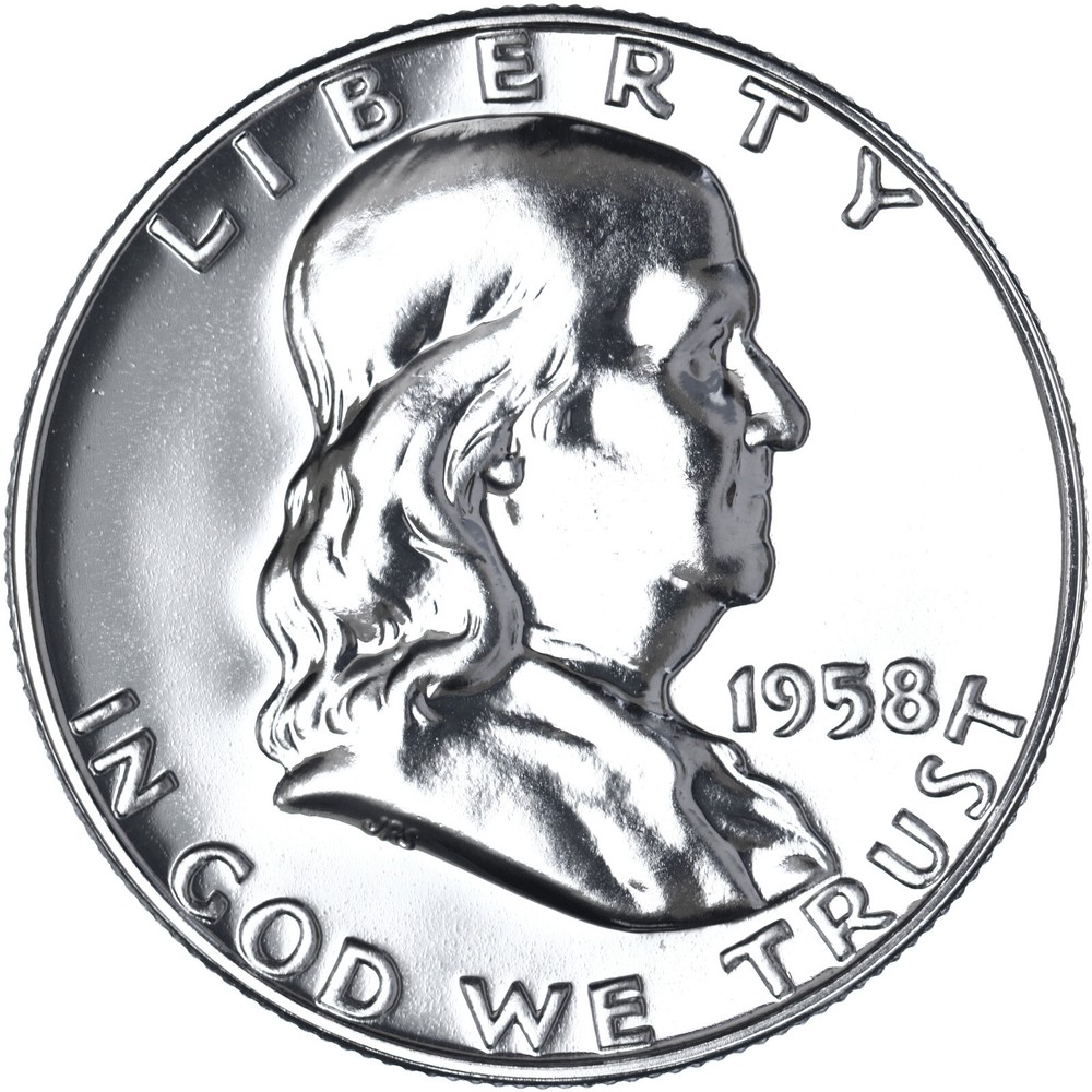 1958 (P) Franklin Half Dollar Gem Proof 90% Silver