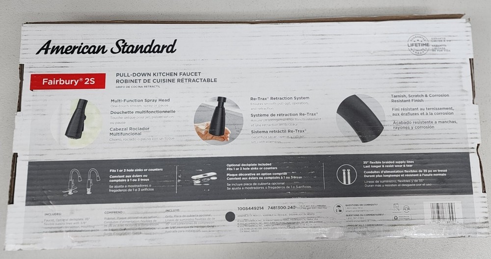 American Standard Fairbury 2S Single-Handle Pull-Down Kitchen Faucet Chrome