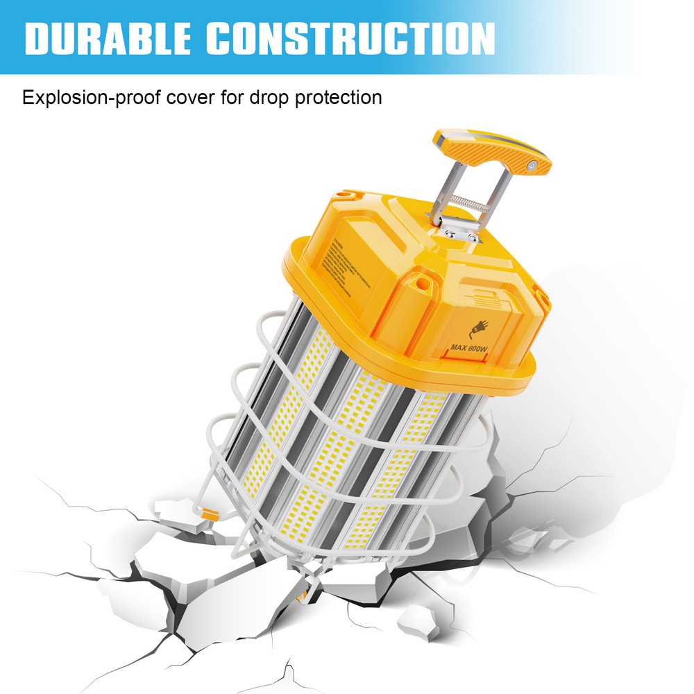 125W LED Temporary Work Light Portable Hanging Work Construction Light 5000K ETL