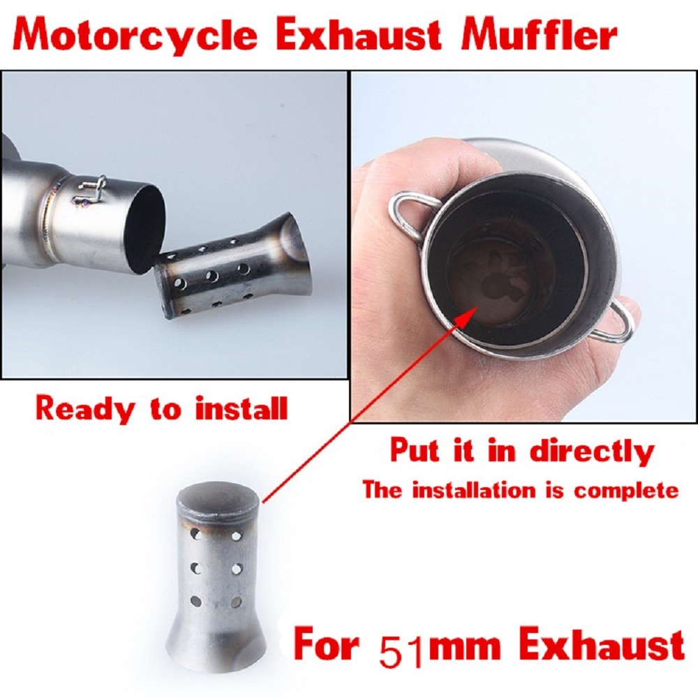 Universal 51mm Mobike Exhaust Muffler Scooter Adjustable DB Killer Silencer E