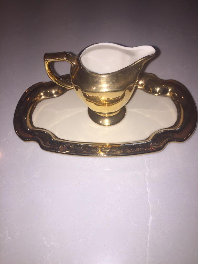 Little Gold Pitcher And Underplate