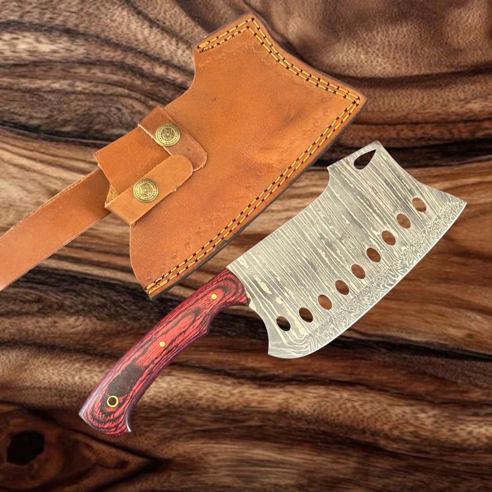 11"Fire Storm Damascus Blade cleaver For Chef Use Tx 1296 ?