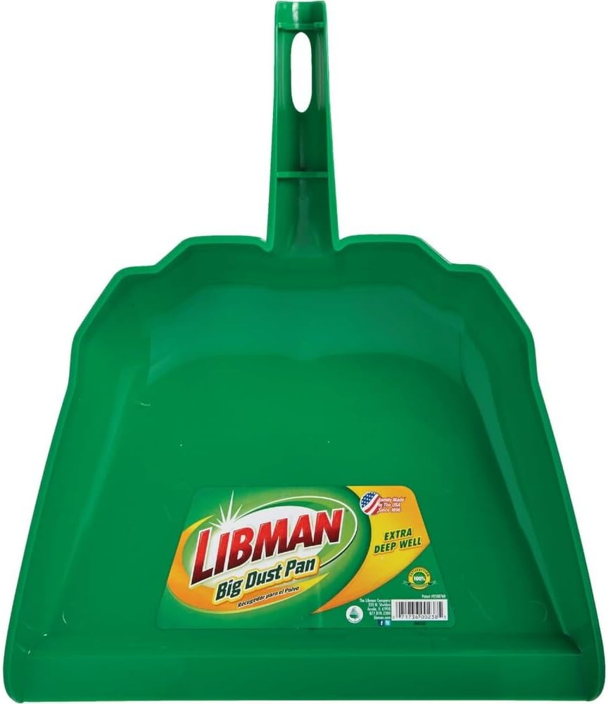 Libman 238 Big Dust Pan, 13" Wide Opening