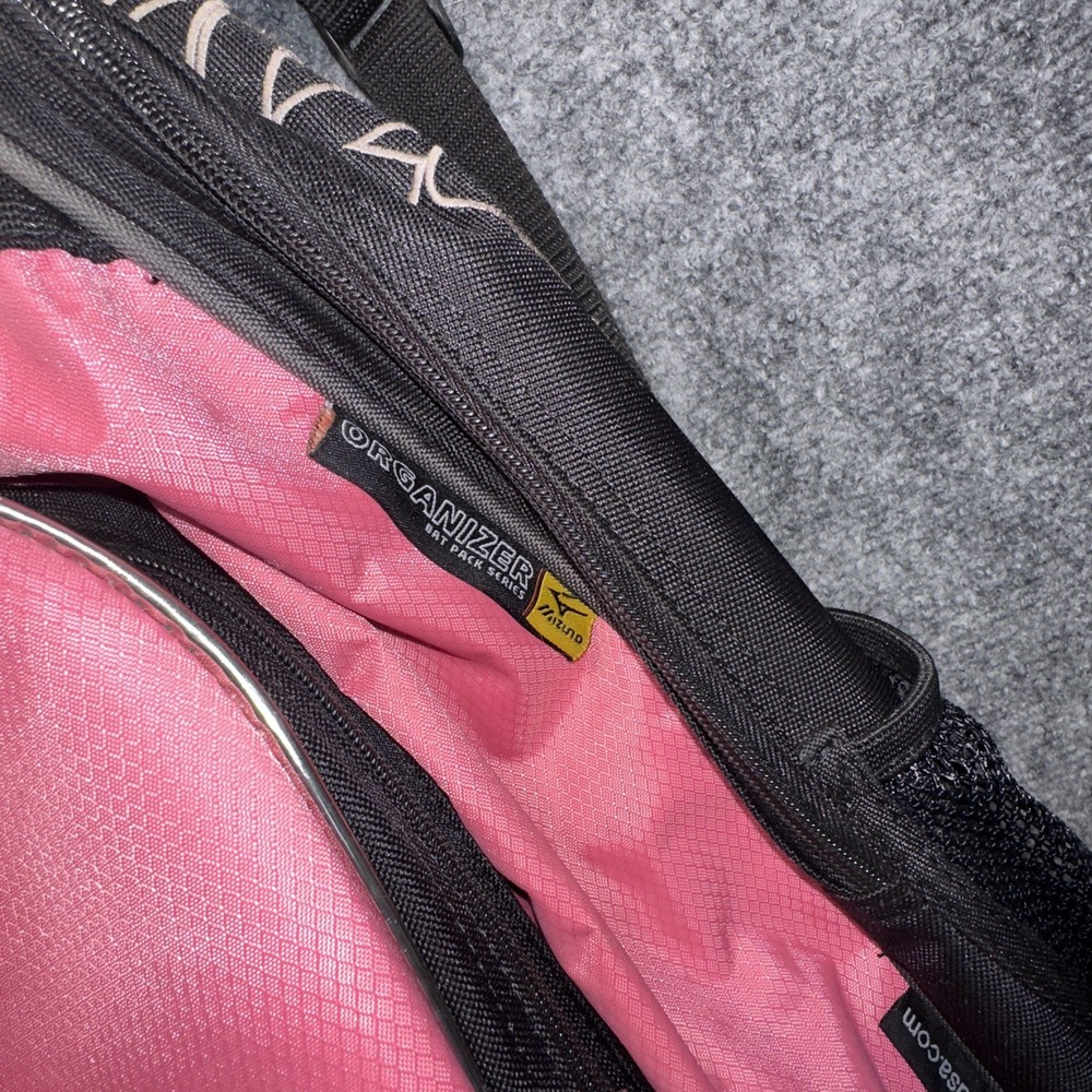 Mizuno Black Backpack Organizer Bat Pack Series Baseball Softball Equip Bag