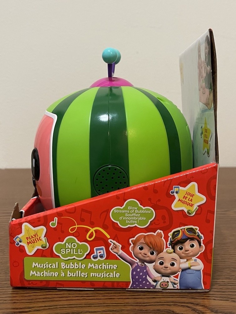Cocomelon Musical Bubble Machine Toy No Spill 3.8 oz. NEW