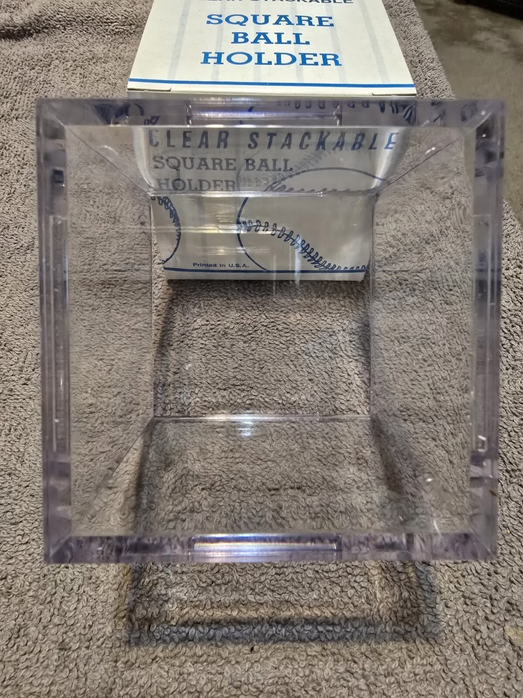 Clear Stackable Square Baseball Holder Cube