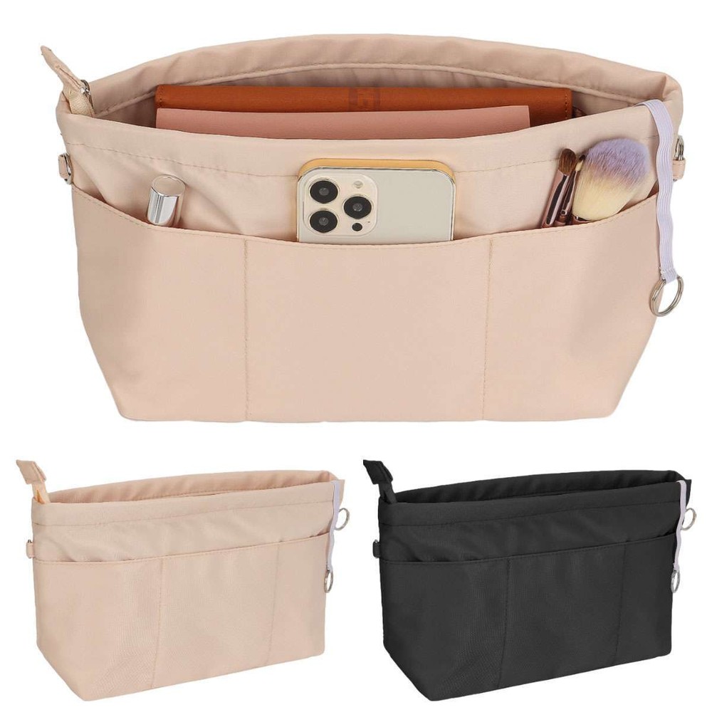 Nylon Multi-Pocket Bag Organizer Insert Purse Organizer For Various Bag Handbag